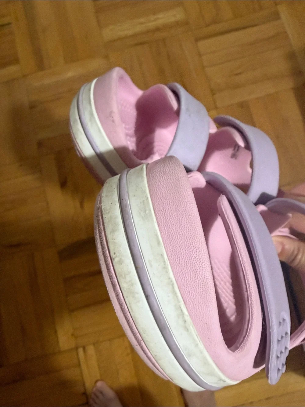 CROCS Kids ballerina/lavender Sandals with Straps